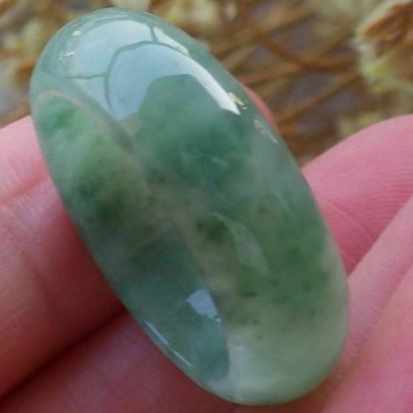 Certified Icy Green Natural A JADE Jadeite round Circle RING USA 6.75 戒指 - Picture 8 of 8